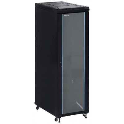PHASAK Armario Rack 19" Phasak Pro 37U  600x800 Desmontado (Incluye: 2 bandejas de 19? + Regleta electrica 19? + Juego de ruedas +  Ventilacion)